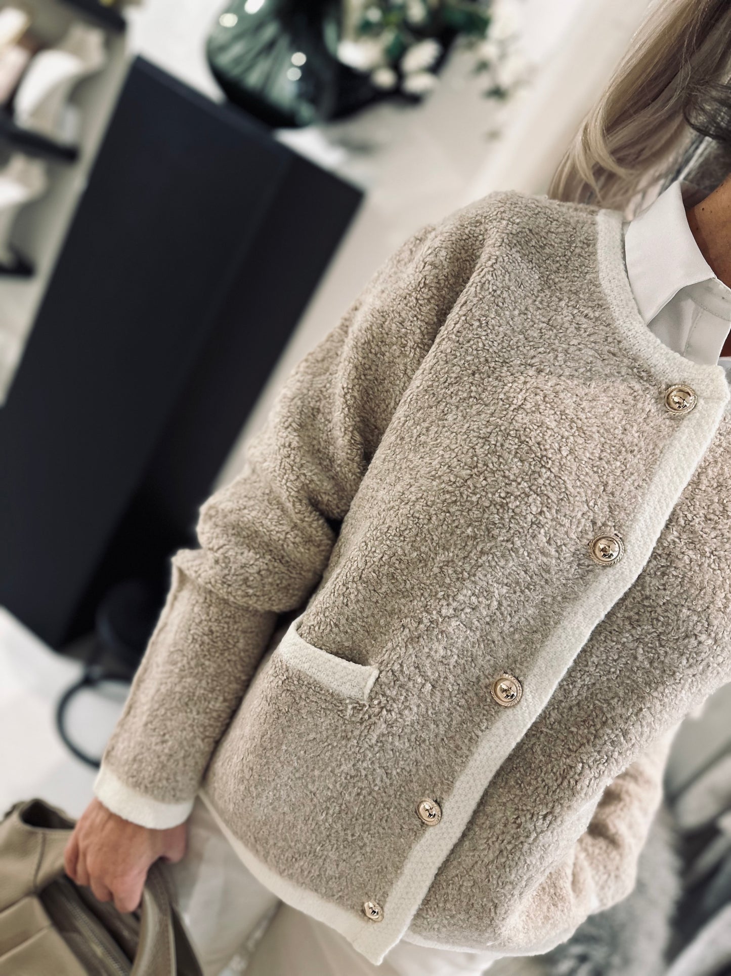 Vest Boucle Beige