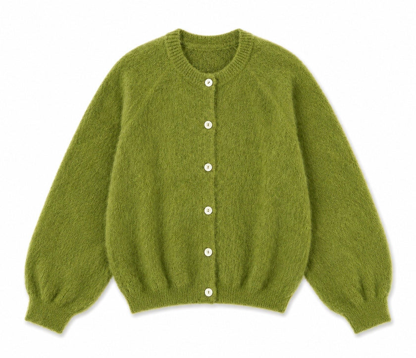 Vest Mohair Olijf