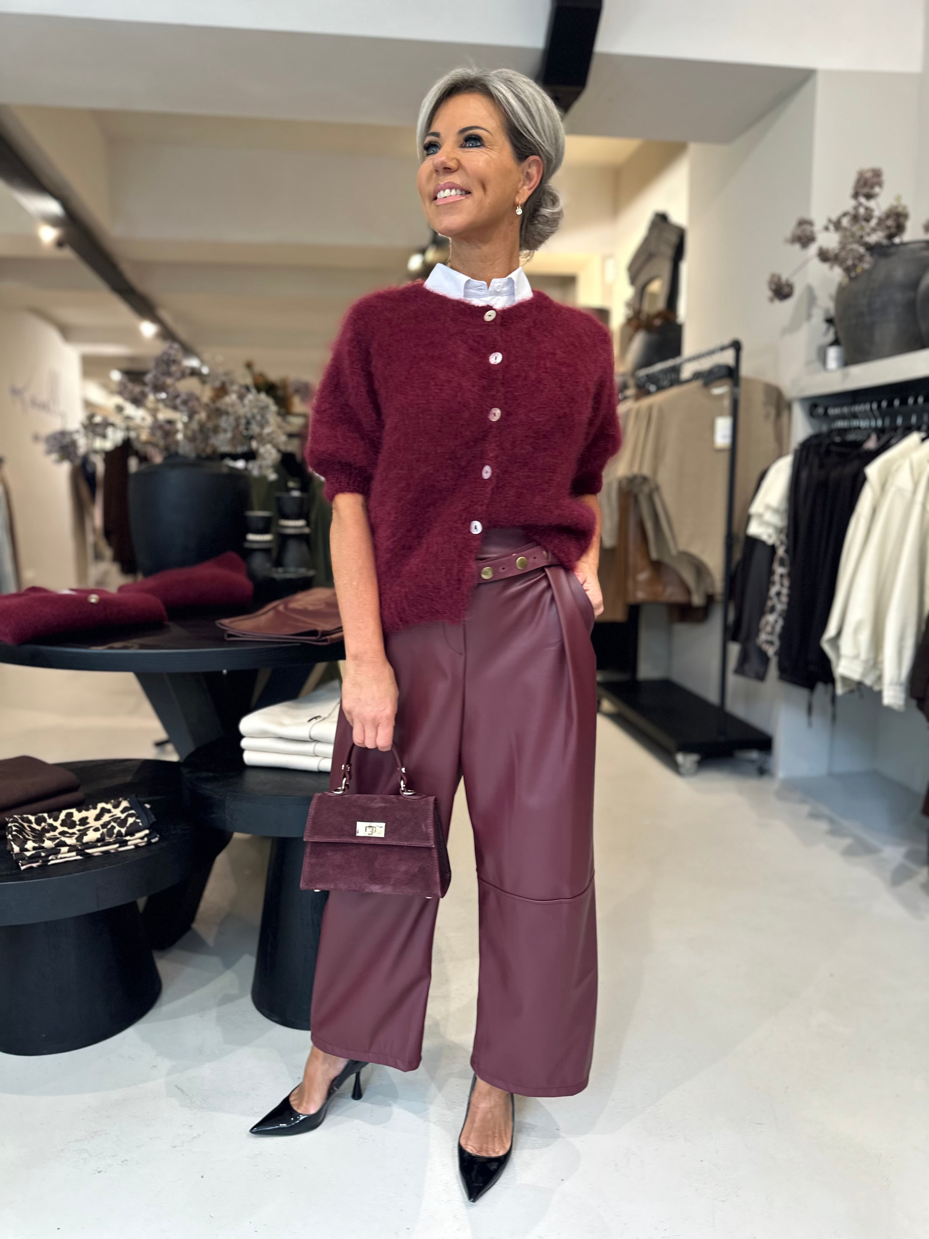 Vest San Mohair bordeaux
