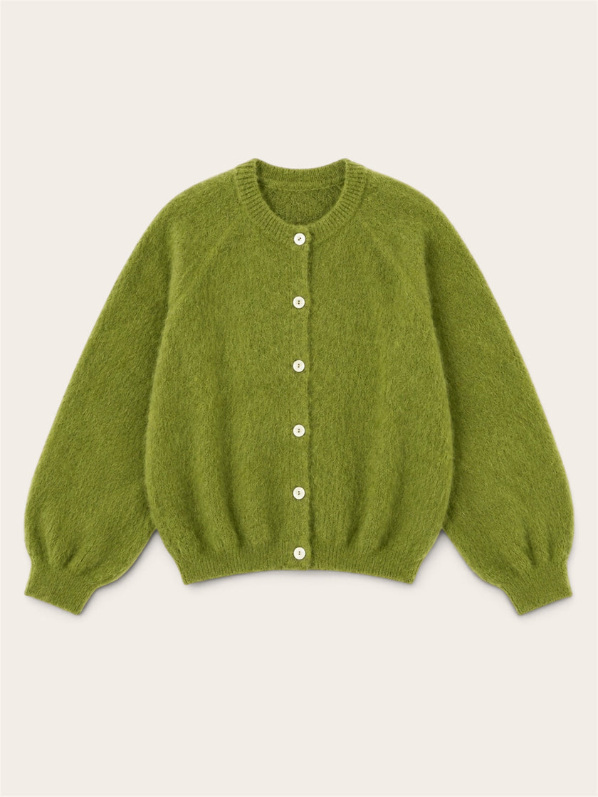 Vest Mohair Olijf