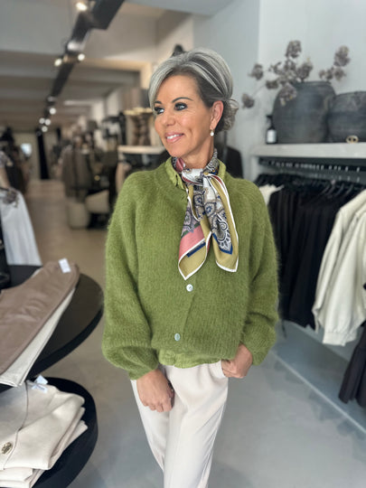 Vest Mohair Olijf