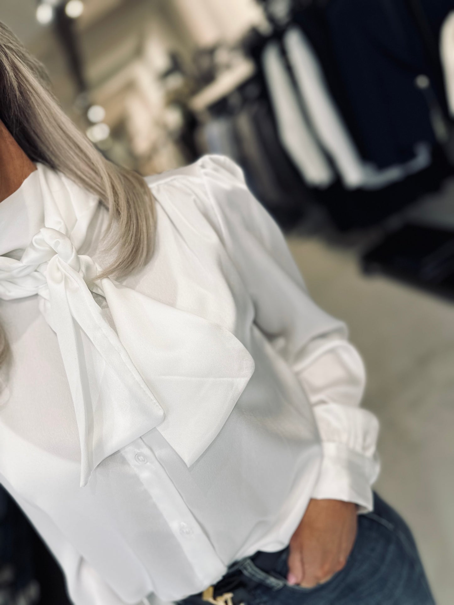 Blouse Nance Strik Off White