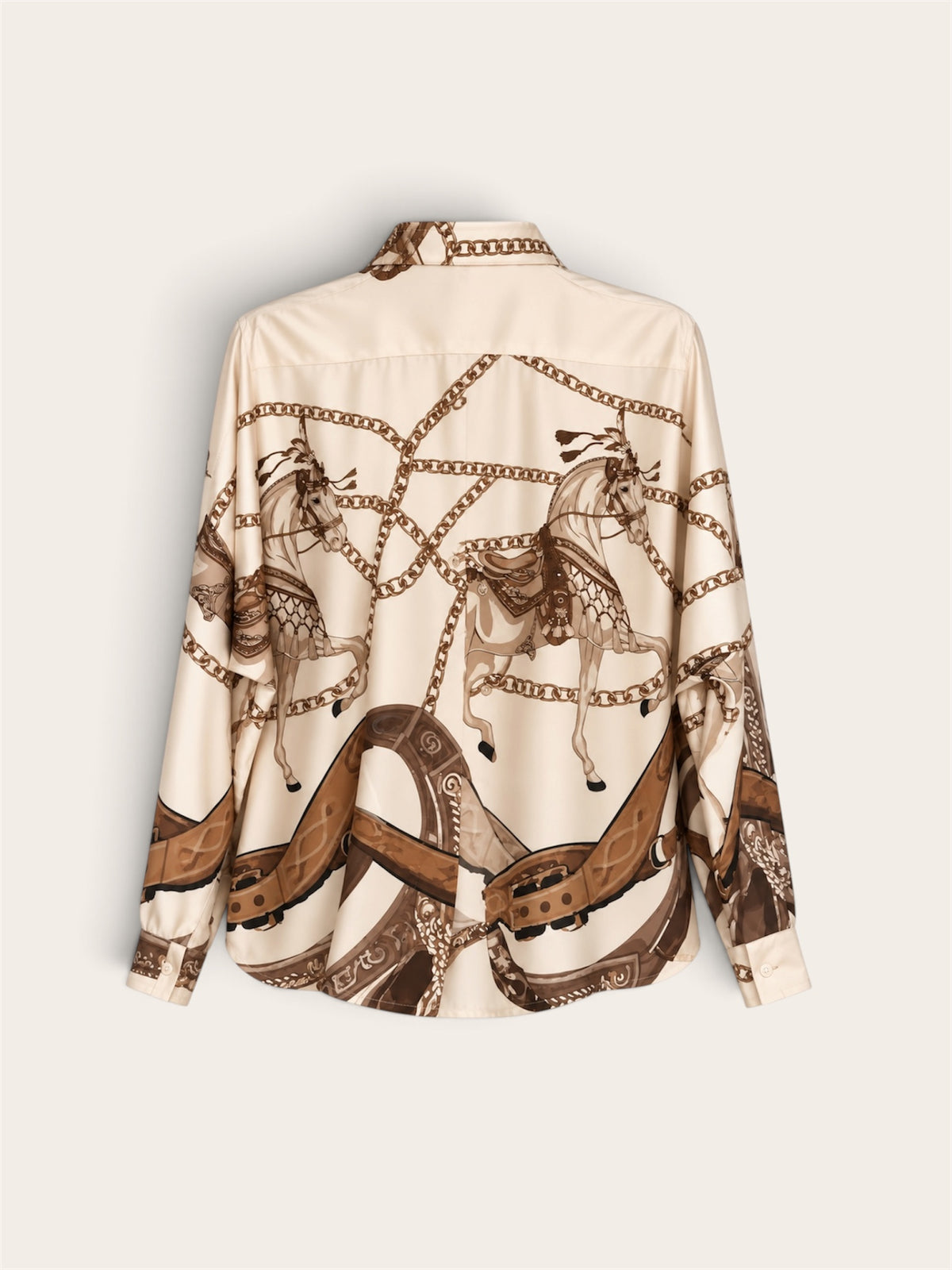 Blouse Natasja Brown & Cream