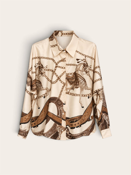 Blouse Natasja Bruin & Creme