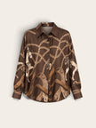 Blouse Natasja Brown & Cream