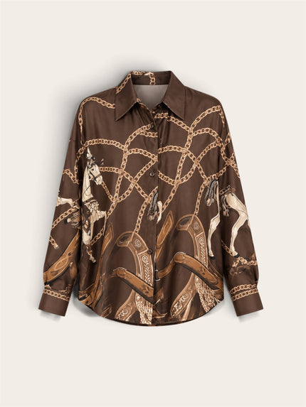 Blouse Natasja Bruin & Creme