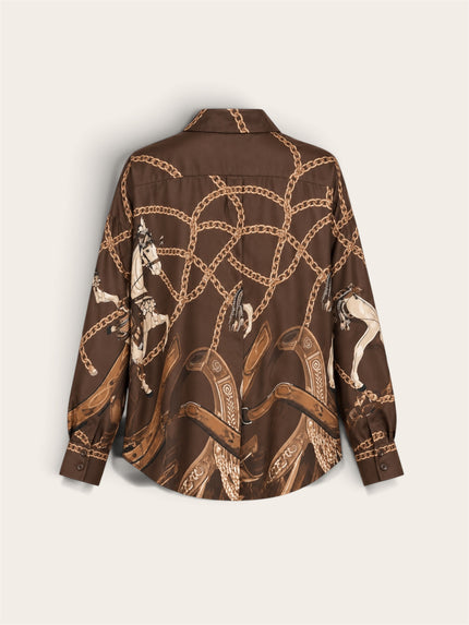 Blouse Natasja Bruin & Creme