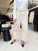 Pantalon Livia lederlook Crème